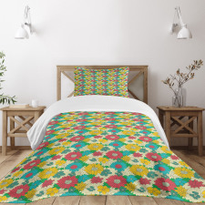 Vintage Flowers Art Bedspread Set