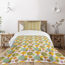 Retro Fresh Nature Theme Bedspread Set