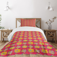 Aquarelle Flower Pattern Bedspread Set