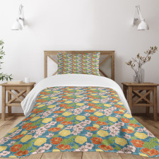 Ornate Poppy Bouquet Bedspread Set