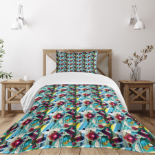 Grungy Geometric Art Bedspread Set