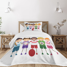 Children Soccer Bedspread Set