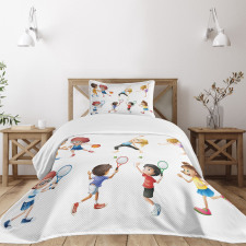 Exercising Children Bedspread Set