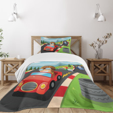 Auto Racing Boys Bedspread Set