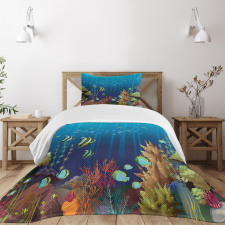 Coral Reef Fishes Bedspread Set