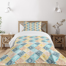 Tie Dye Effect Tile Bedspread Set