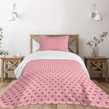 Japanese Floral Rhombus Bedspread Set