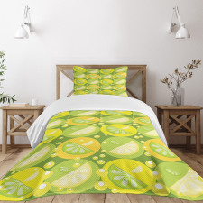 Trapped Limes in Cells Bedspread Set