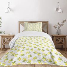 Watercolored Lemons Bedspread Set