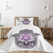 Hand Drawn Swirls and Curls Bedspread Set