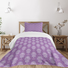Mystic Curlicues Flowers Bedspread Set