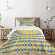 Argyle Grid Bedspread Set