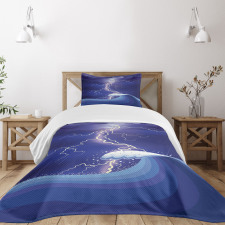 Heavy Storm in the Ocean Bedspread Set