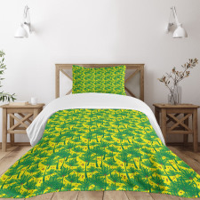 Coconuts on Palm Tree Bedspread Set