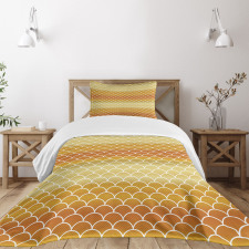 Fish Scale Rising Sun Bedspread Set