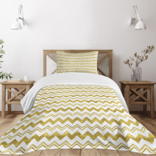 Unbalanced Chevron Bedspread Set