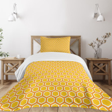 Honeycomb Pattern Geometry Bedspread Set