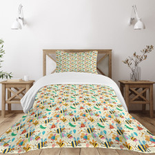 Partying Dancing Bumblebee Bedspread Set