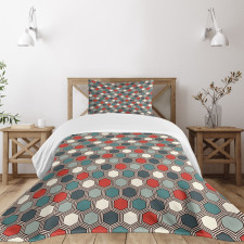 Abstract Mosaic Tiles Bedspread Set