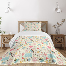 Harts in Cork Lid Jars Bedspread Set