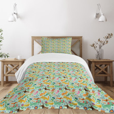 Funky Playroom Concept Bedspread Set