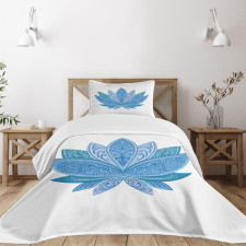 Oriental Lotus Petals Bedspread Set