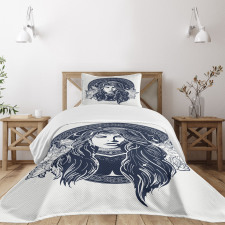 Occult Woman Portrait Bedspread Set