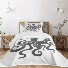 Message on Octopus Bedspread Set