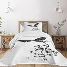 Hummingbird Heart Bedspread Set