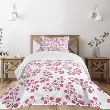 Twigs of Sakura Tree Bedspread Set