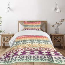 Geometric Zig Zag Lines Bedspread Set