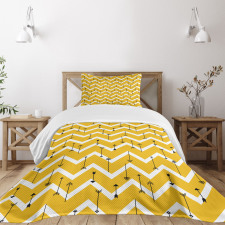 Arrows on Zig Zag Chevron Bedspread Set