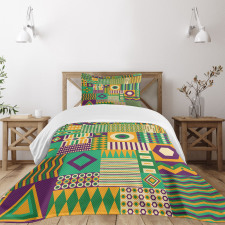 Triangles and Square Bedspread Set