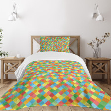 Diamond Form Diagonal Mesh Bedspread Set