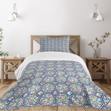 Triangles Tiles Artwork Bedspread Set