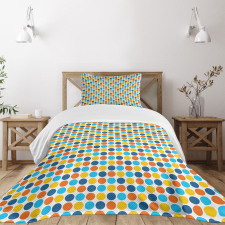 Geometric Retro Style Bedspread Set