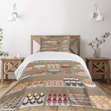 Bakery Window Display Bedspread Set