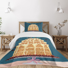 Crumb Coated Party Cake Bedspread Set