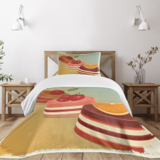 Gruncy Framed Cakes Bedspread Set