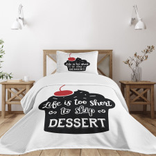 Muffin Silhouette Words Bedspread Set