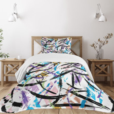 Color Splash Effect Bedspread Set