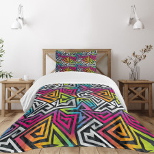 Rainbow Maze Bedspread Set