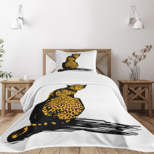 Sketch Leopard Shadow Bedspread Set