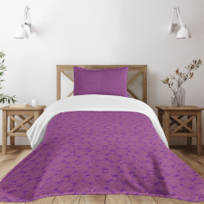 Circular Shape Dashes Bedspread Set