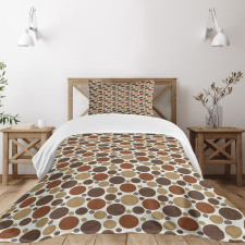 Circles with Curvy Line Bedspread Set