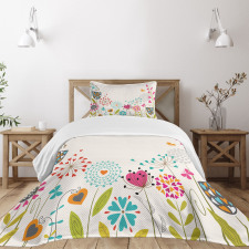 Hearty Dandelion Seeds Bedspread Set