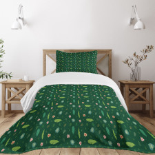 Bird of Paradise Leaves Bedspread Set