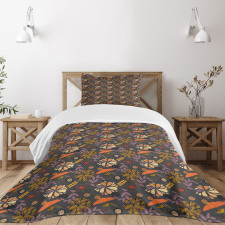 Abstract Autumn Theme Bedspread Set