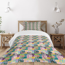 Multi Formed Pairs Bedspread Set