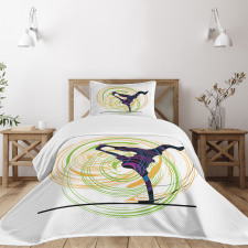 Single Hand Stand Move Bedspread Set